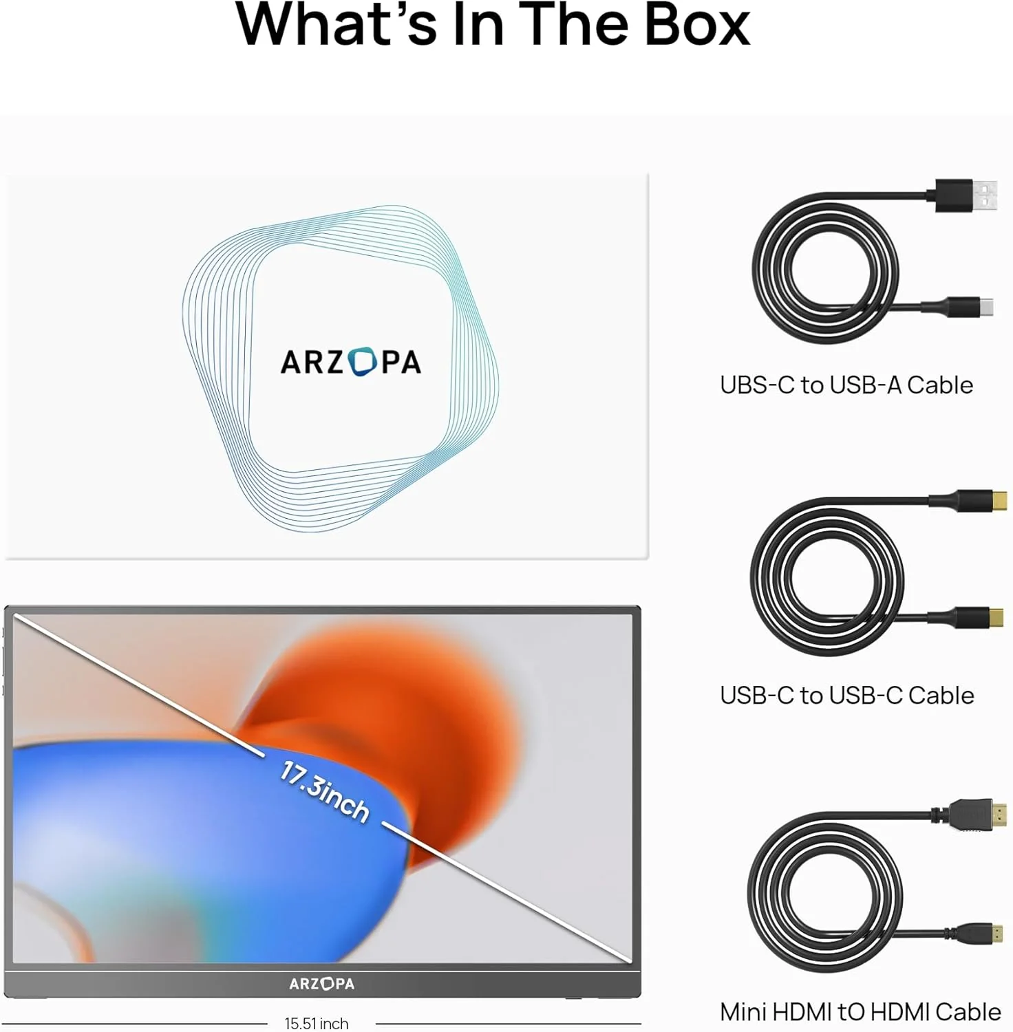 Arzopa A1M | 17.3' 1080p FHD Large IPS Portable Monitor for Work - Image 8