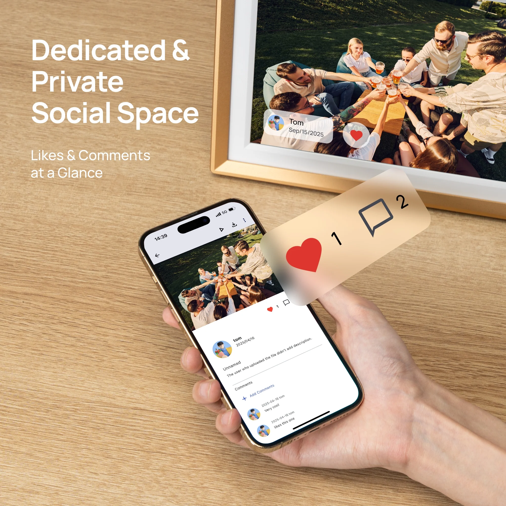 Arzopa D10 Champagne Gold | 10.1" Digital Photo Frame - Image 4
