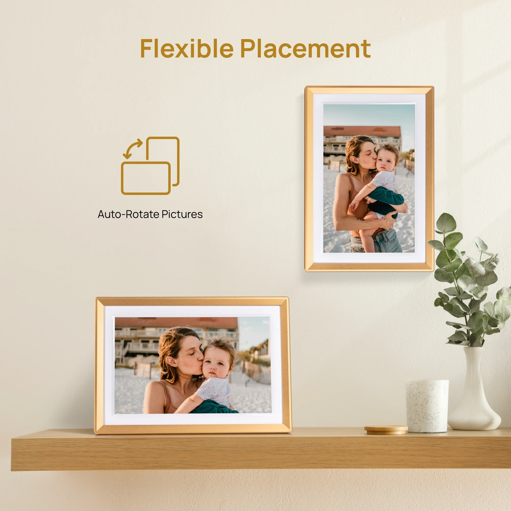 Arzopa D10 Champagne Gold | 10.1" Digital Photo Frame - Image 5
