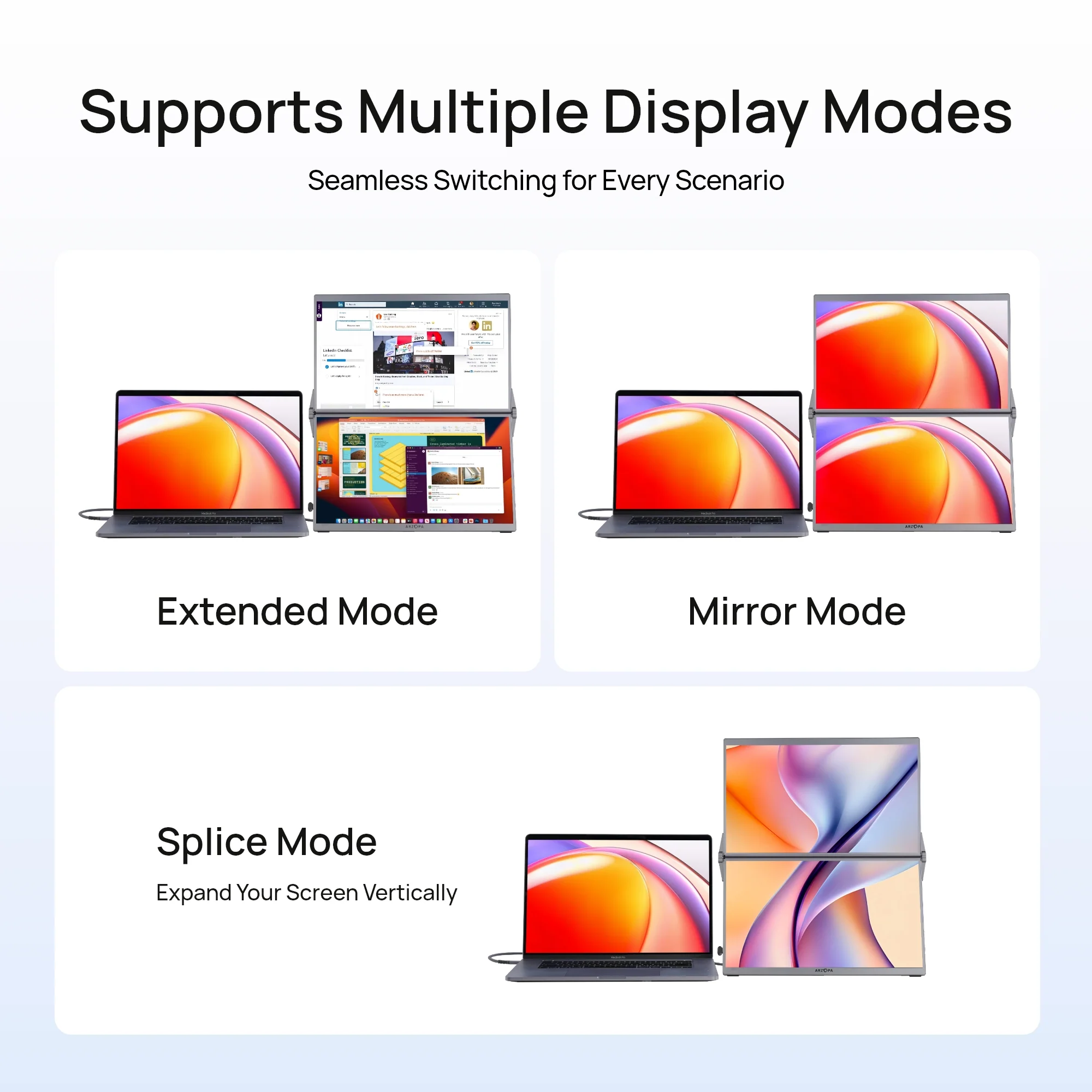 Arzopa E1 15.6" Portable Dual-Screen Monitor - Image 4