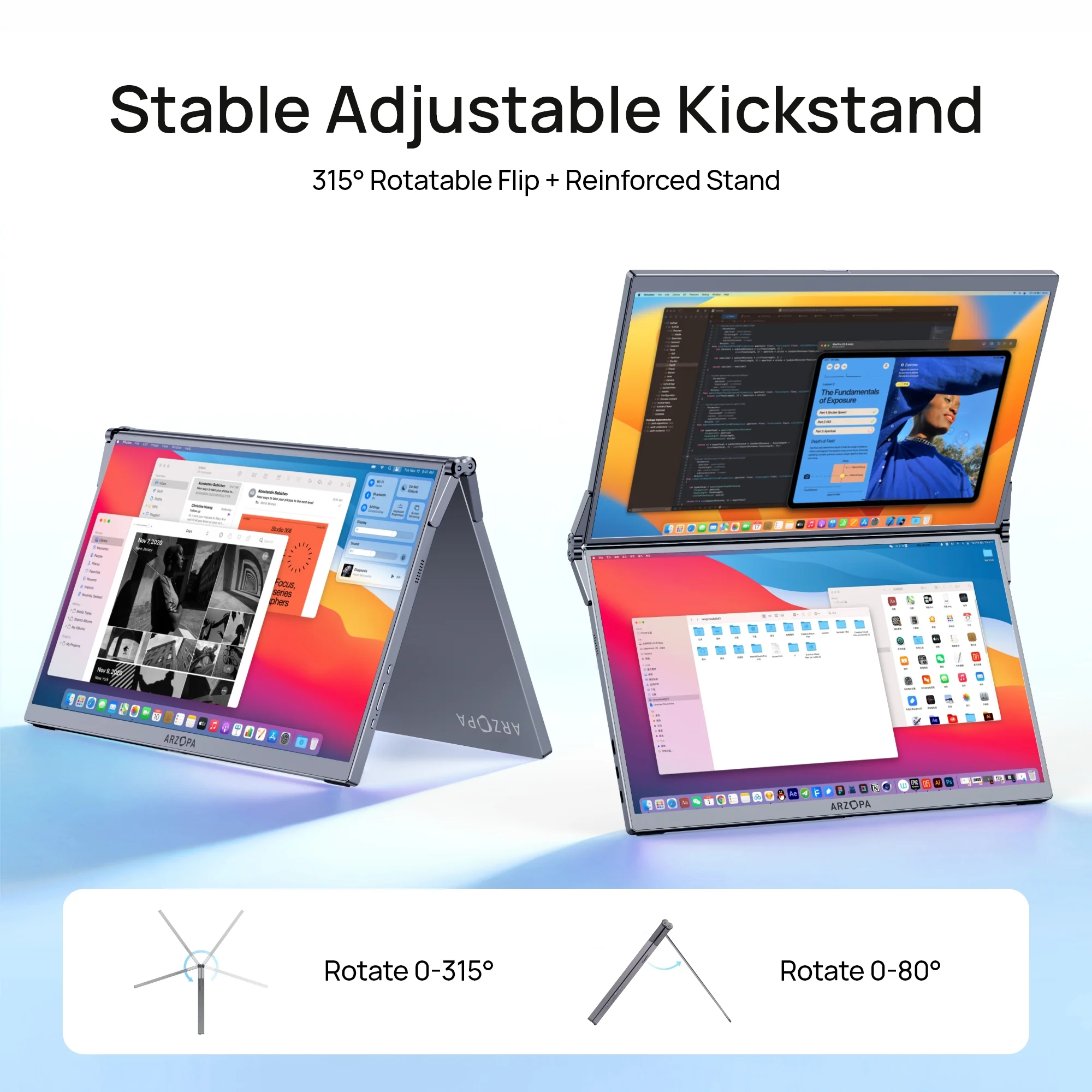 Arzopa E1 15.6" Portable Dual-Screen Monitor - Image 6