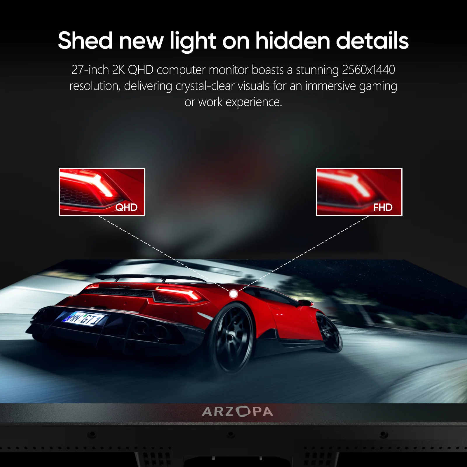 ARZOPA M1RC-27" 180Hz 2K QHD Gaming Monitor - Image 2