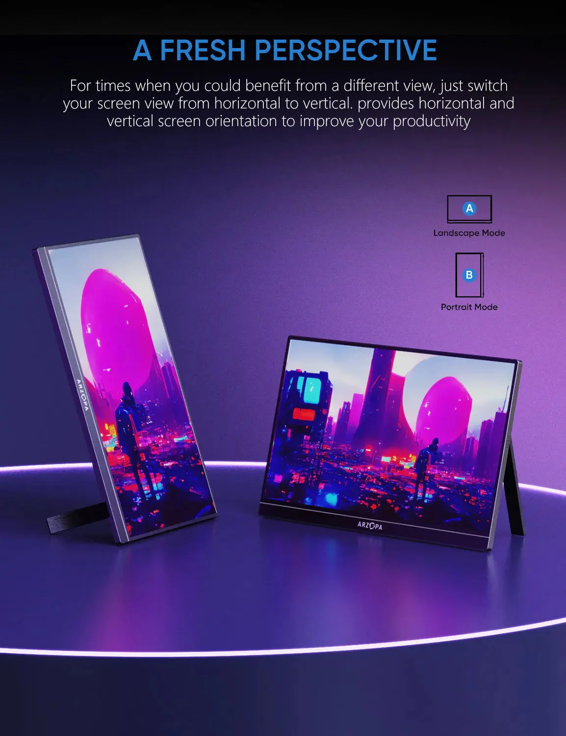 Arzopa Z1FC Black 16.1" 144Hz FHD 100%sRGB Portable Monitor - Image 9
